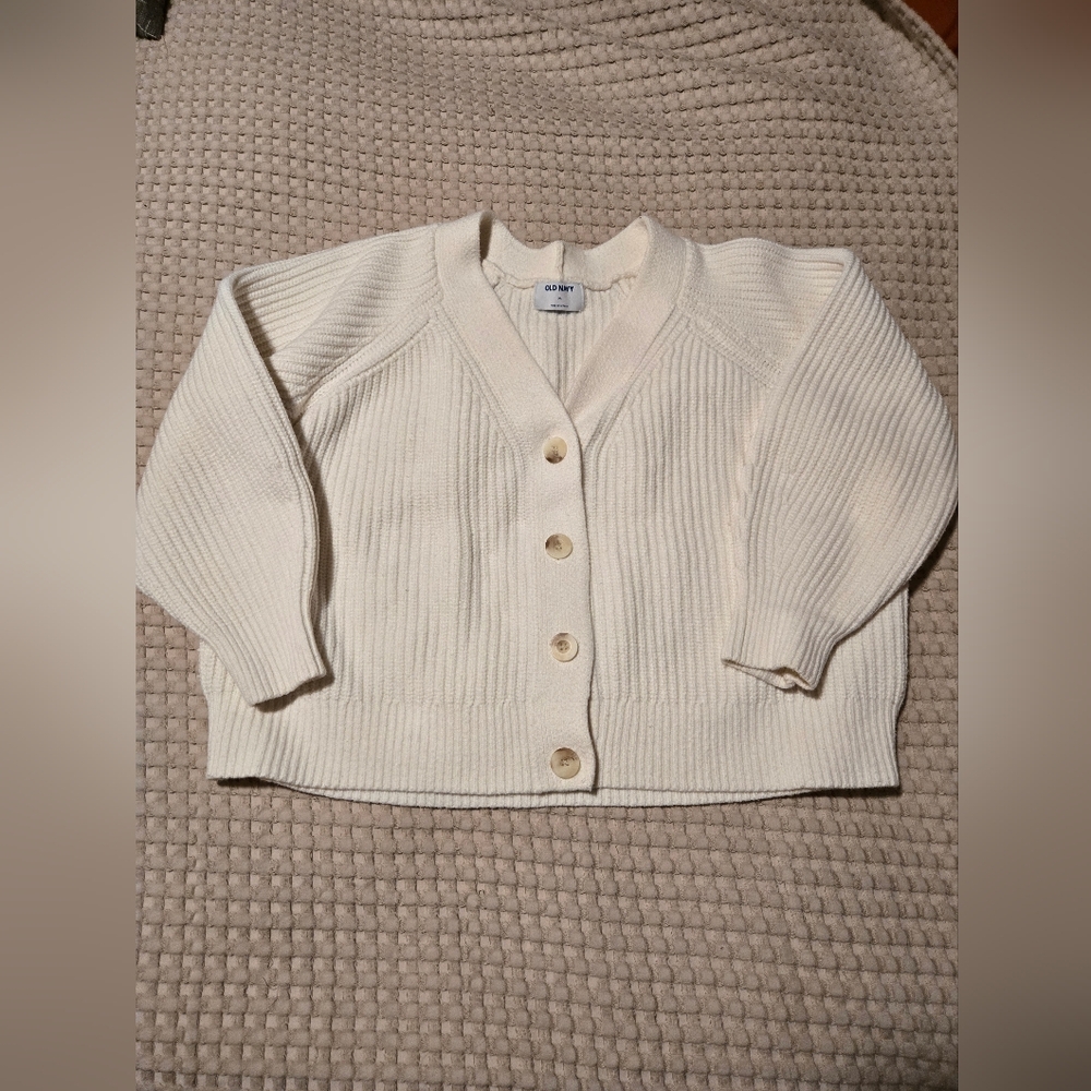 XL Old Navy Oversized Cream Shaker Cardigan
